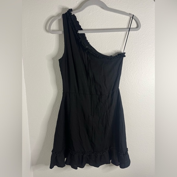Blue Rain Women’s Black Asymmetrical One-Shoulder Cocktail Dress - Picture 3 of 5